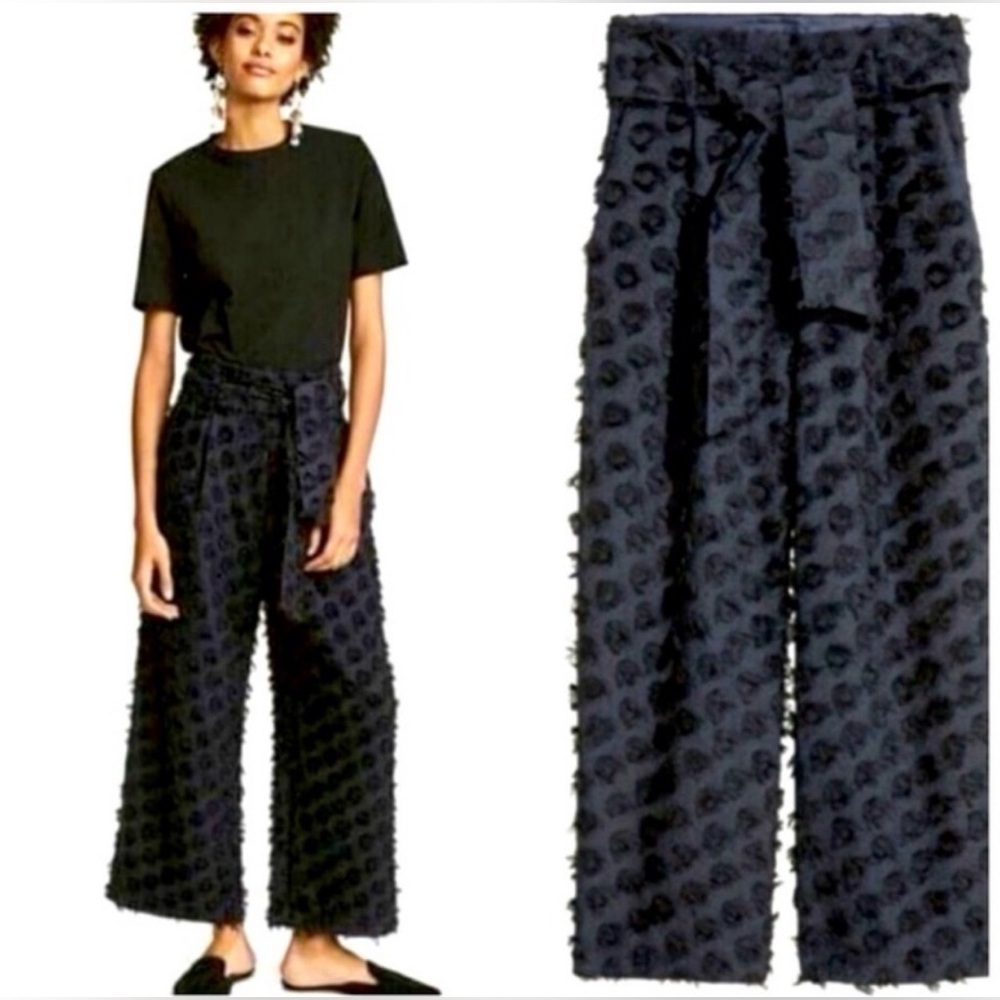 H&M stylish textured dress wide leg pants